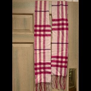 Authentic Pink Burberry Scarf, NWOT